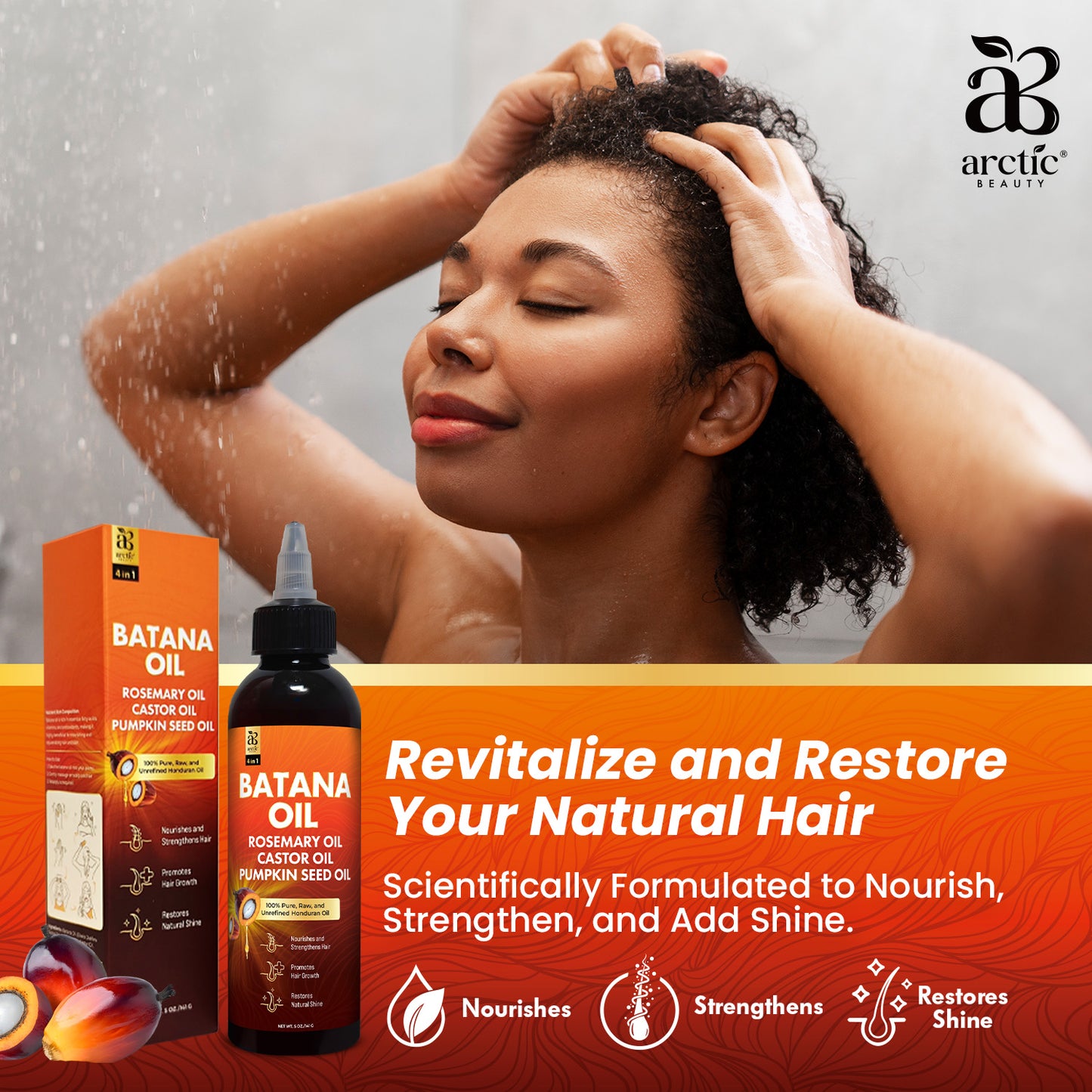 Batana Oil(Liquid & Cream Set) - All in 1 Blend with Batana, Rosemary, Castor & Pumpkin Seed Oils, Nourishes, Strengthens & Adds Shine, Unrefined & Pure for Fuller, Thicker Hair, Ideal for All Hair Types
